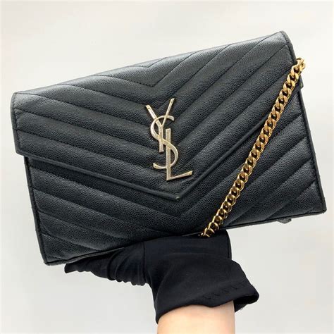 red ysl envelope chain wallet|ysl wallet on chain sale.